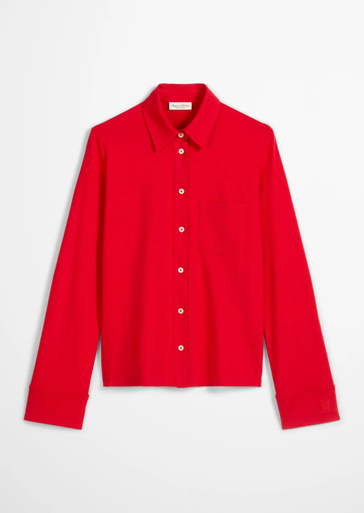 Jerseybluse regular aus Organic-Cotton-Stretch