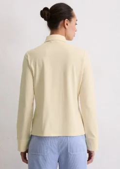 Jerseybluse regular aus Organic-Cotton-Stretch