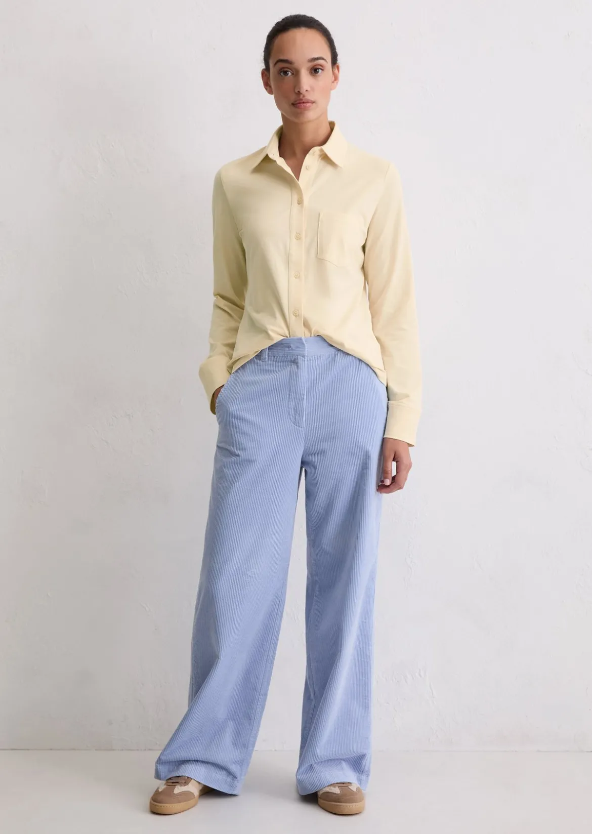 Jerseybluse regular aus Organic-Cotton-Stretch