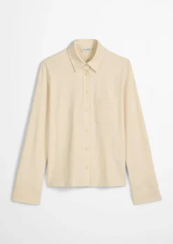 Jerseybluse regular aus Organic-Cotton-Stretch