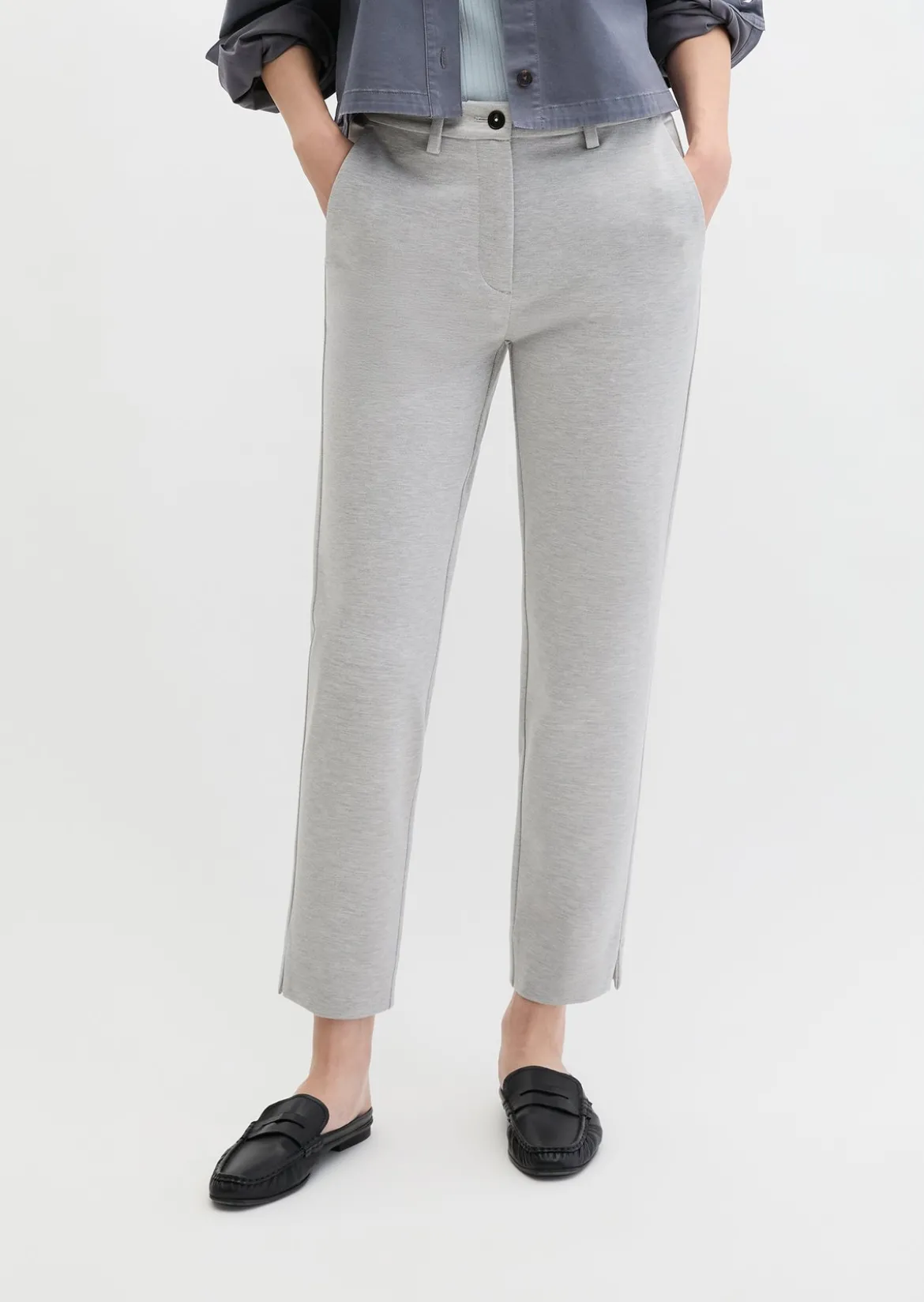 Jerseyhose Model Malin slim aus weichem Interlock-Jersey