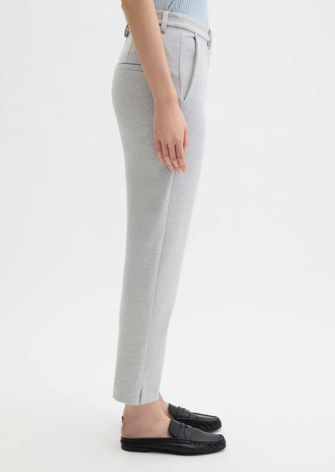 Jerseyhose Model Malin slim aus weichem Interlock-Jersey