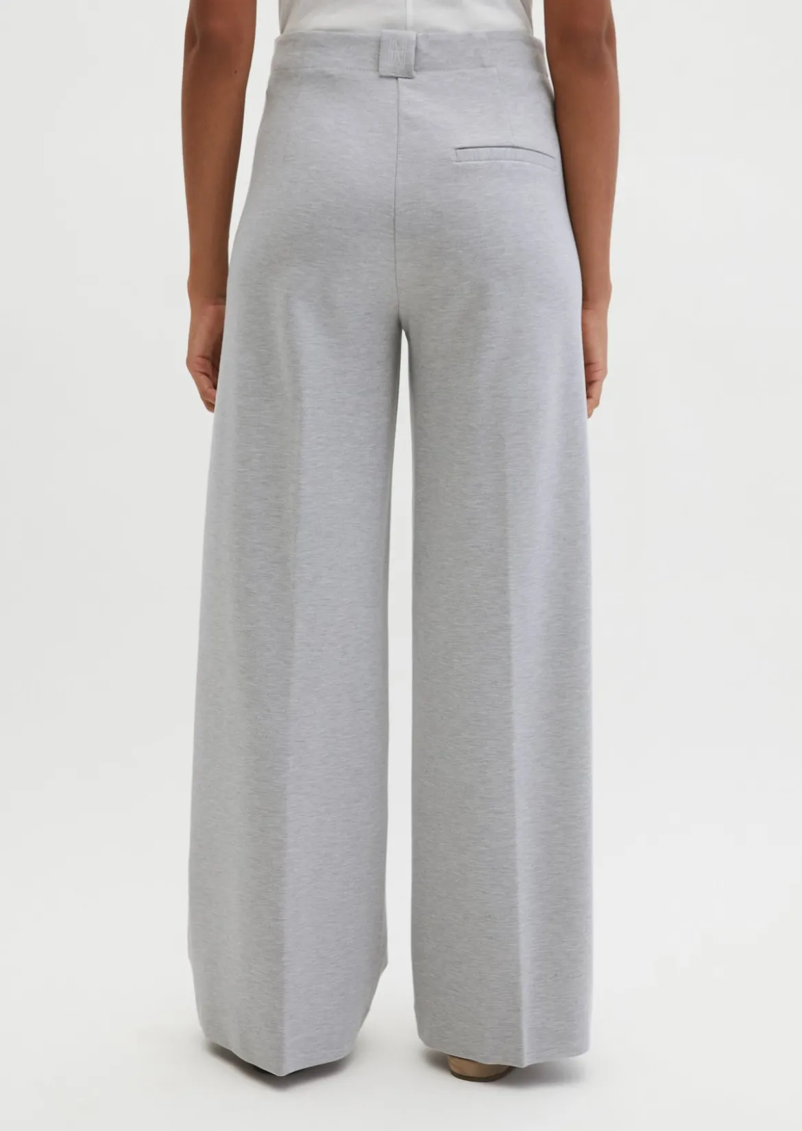 Jerseyhose Model Margo wide aus weichem Interlock-Jersey