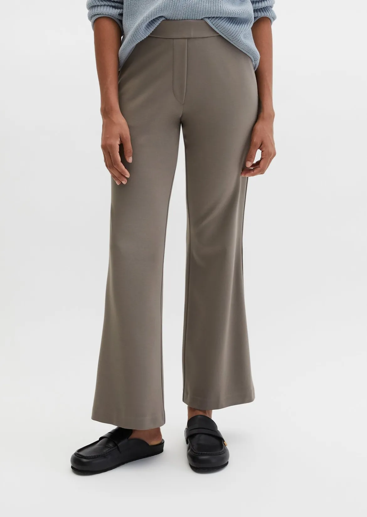 Jerseyhose Model Marthe flared aus Viskose-Stretch