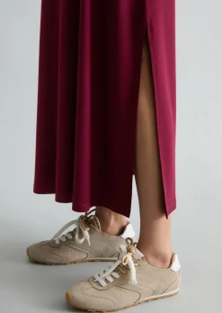 Jerseykleid relaxed aus fließendem Viskose-Stretch