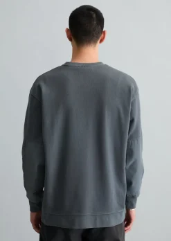 Jersey-Longsleeve relaxed mit kontrastierenden Web-Details