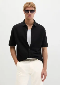 Jerseyshirt loose mit feiner Struktur