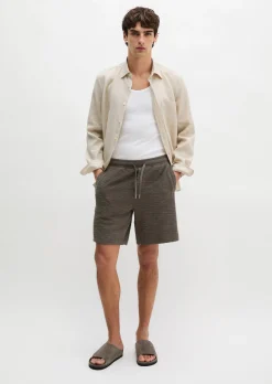 Jersey-Shorts loose aus weichem Bouclé-Jersey
