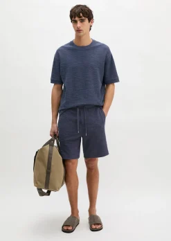 Jersey-Shorts loose aus weichem Bouclé-Jersey