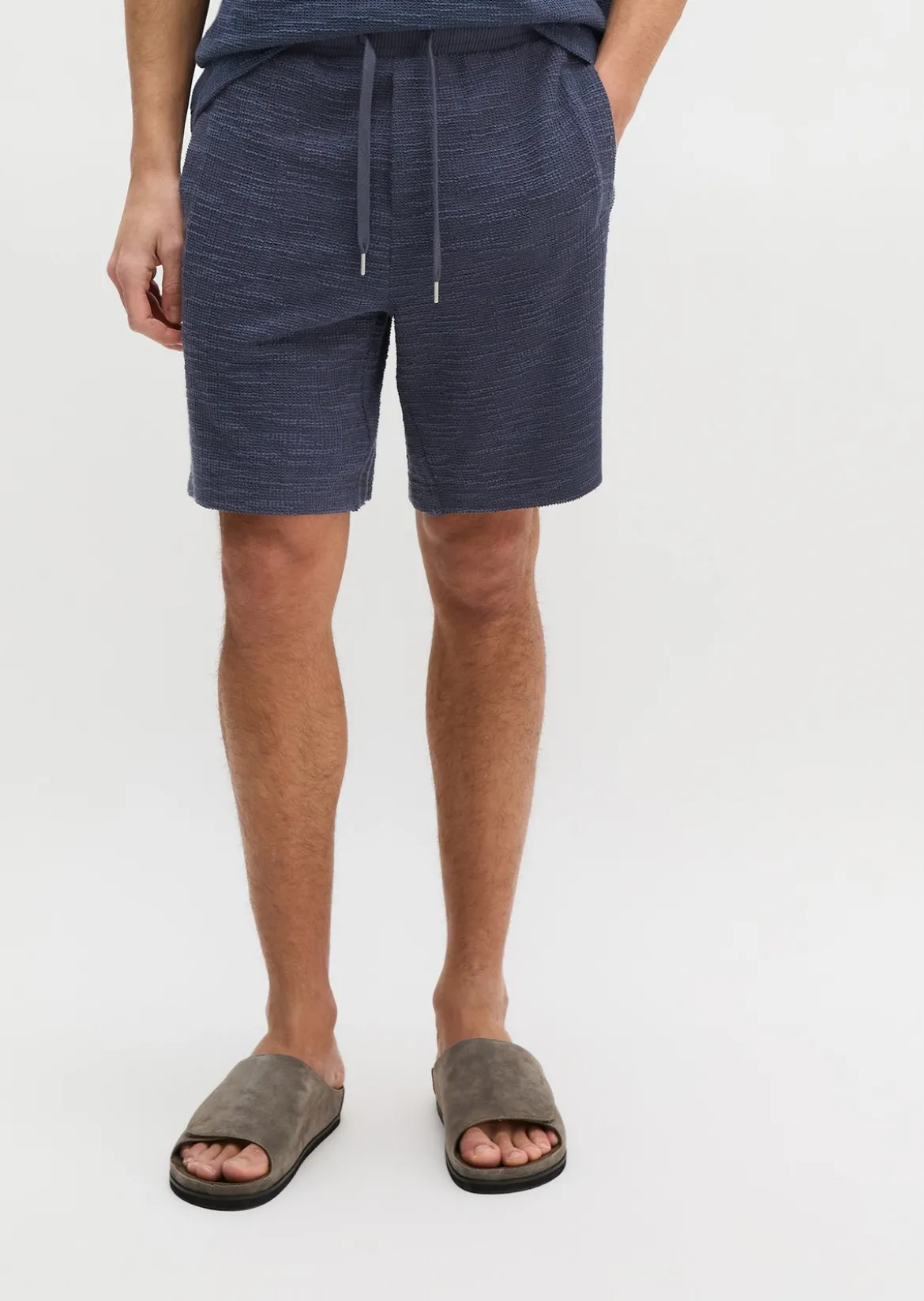 Jersey-Shorts loose aus weichem Bouclé-Jersey