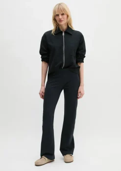 Jersey-Zip-Jacke loose aus Punto di Roma-Jersey