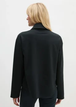 Jersey-Zip-Jacke loose aus Punto di Roma-Jersey