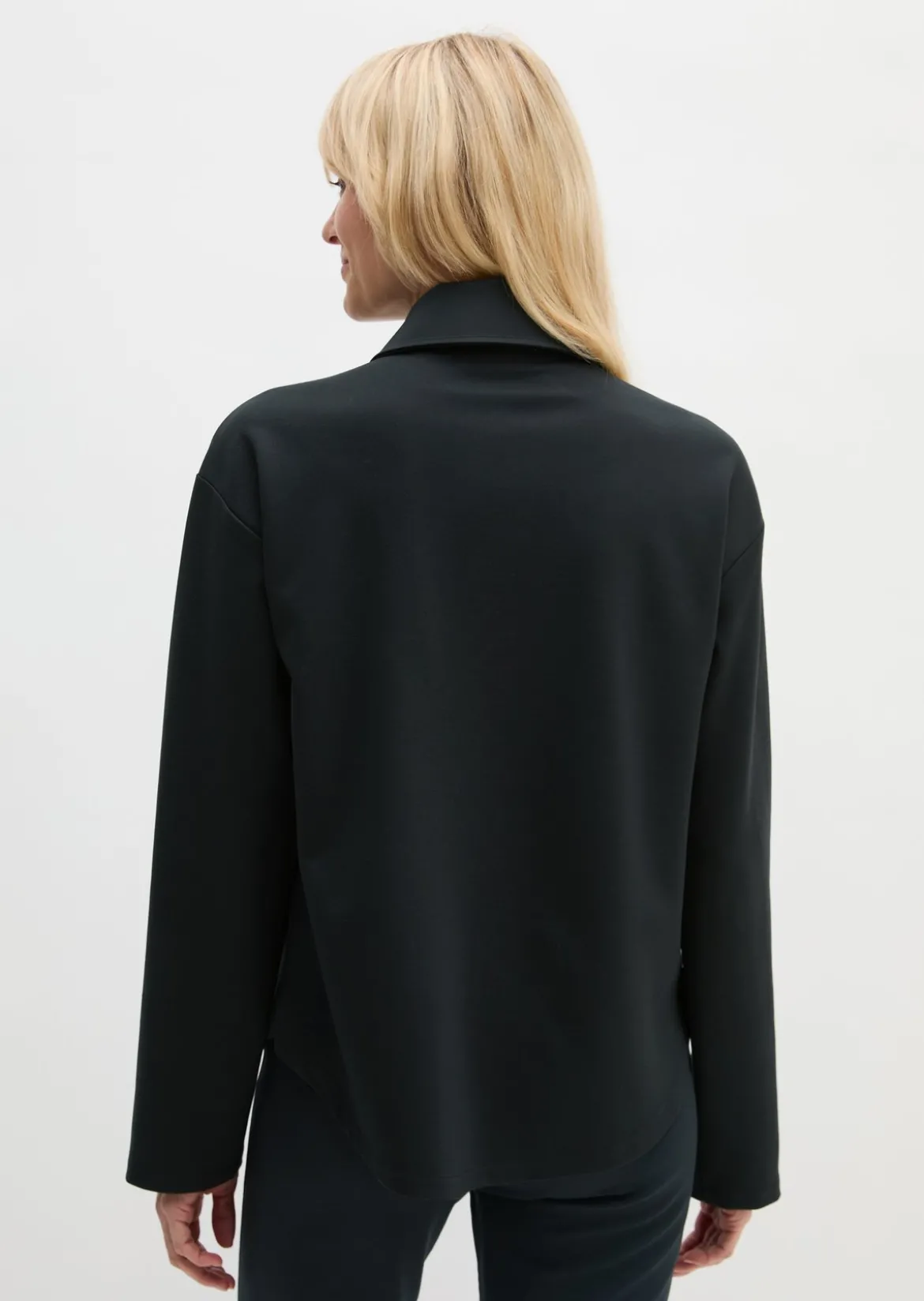 Jersey-Zip-Jacke loose aus Punto di Roma-Jersey