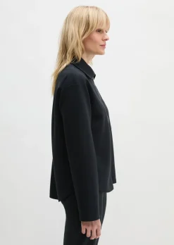 Jersey-Zip-Jacke loose aus Punto di Roma-Jersey