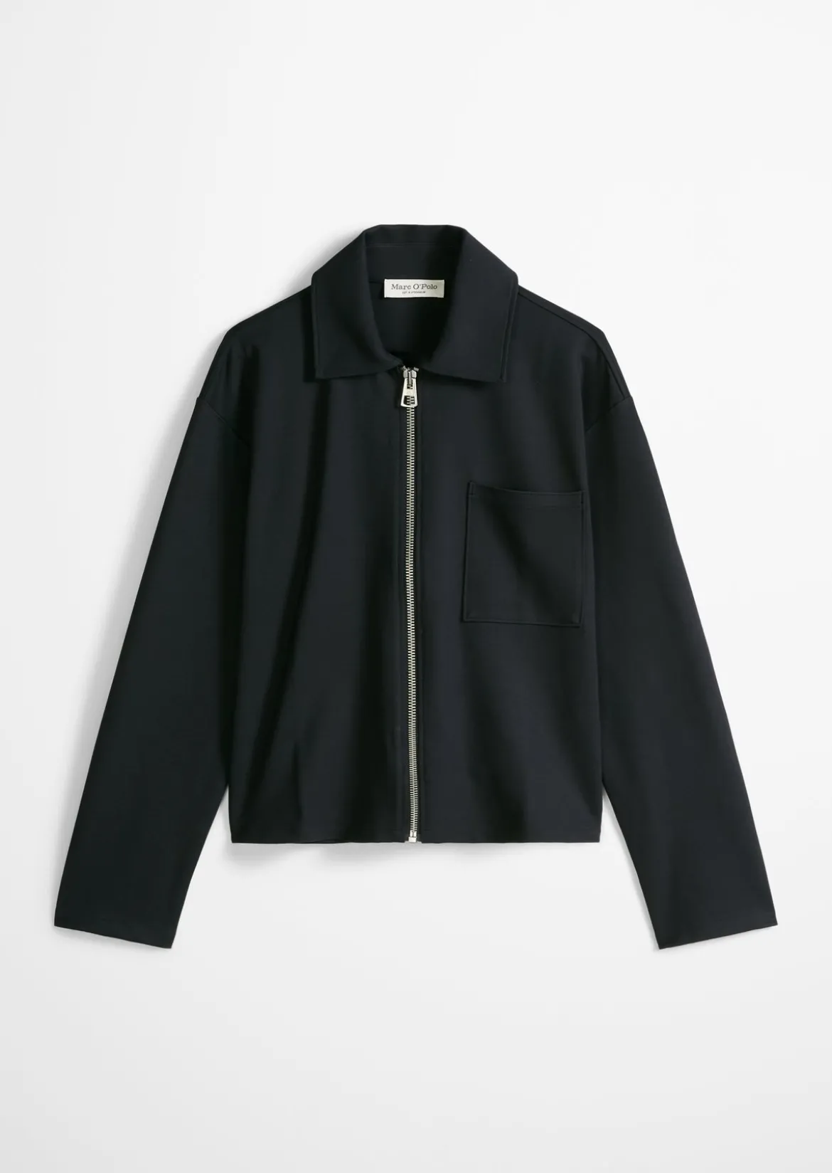 Jersey-Zip-Jacke loose aus Punto di Roma-Jersey