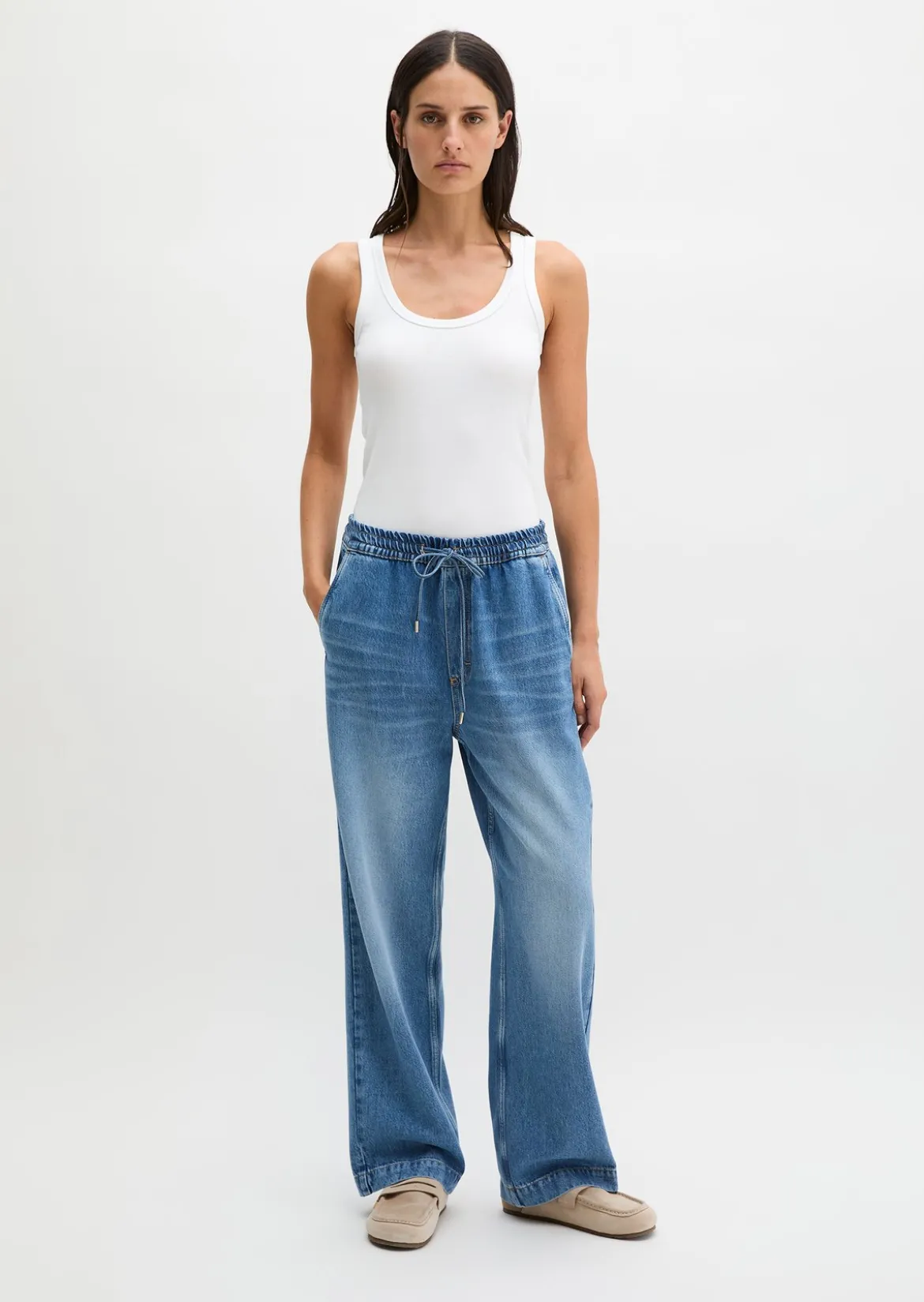Joggpants straight cropped aus TENCEL™ Lyocell