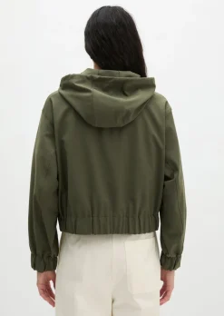 Kapuzen-Blouson regular aus Schurwolle-Stretch-Mix