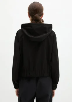Kapuzen-Blouson regular aus Schurwolle-Stretch-Mix