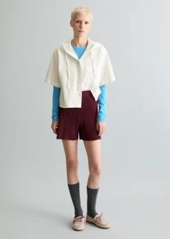 Kapuzenbluse relaxed cropped aus Organic Cotton Oxford