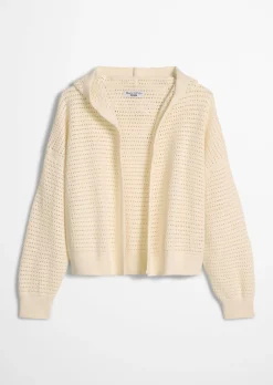 Kapuzen-Cardigan loose aus Organic Cotton