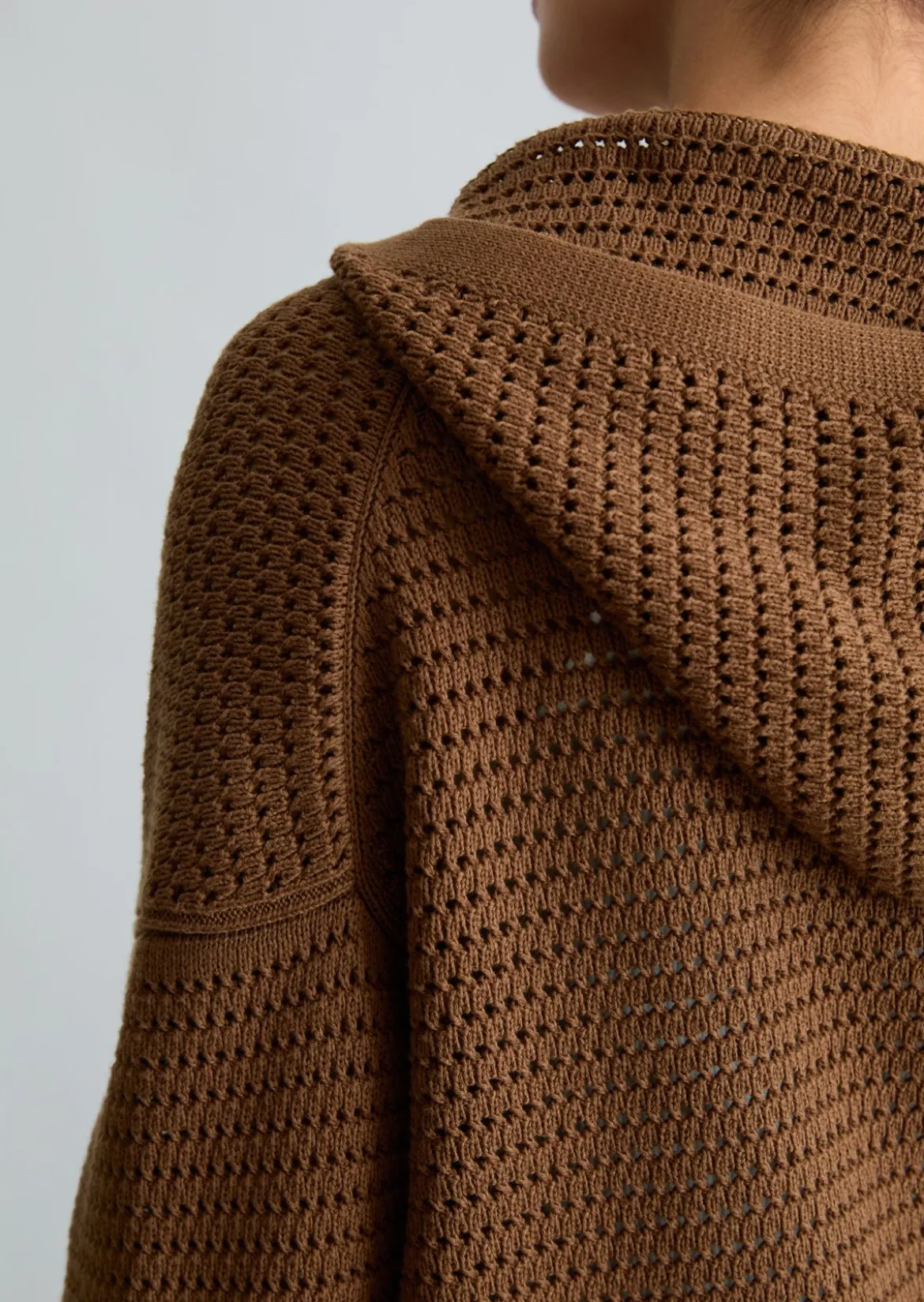 Kapuzen-Cardigan loose aus Organic Cotton