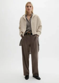 Kapuzen-Cardigan oversize aus weichem Organic Cotton-Mix