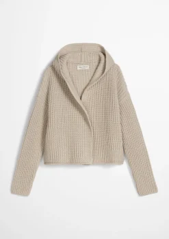 Kapuzen-Cardigan oversize aus weichem Organic Cotton-Mix