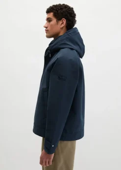 Kapuzenjacke loose aus wasserabweisendem Bio-Baumwoll-Canvas
