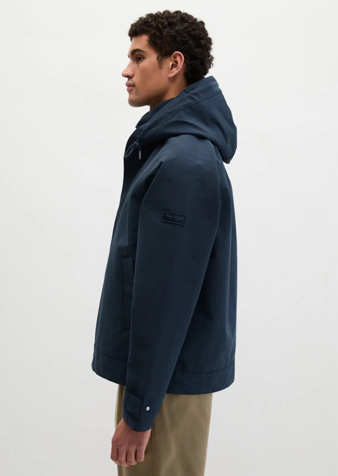 Kapuzenjacke loose aus wasserabweisendem Bio-Baumwoll-Canvas