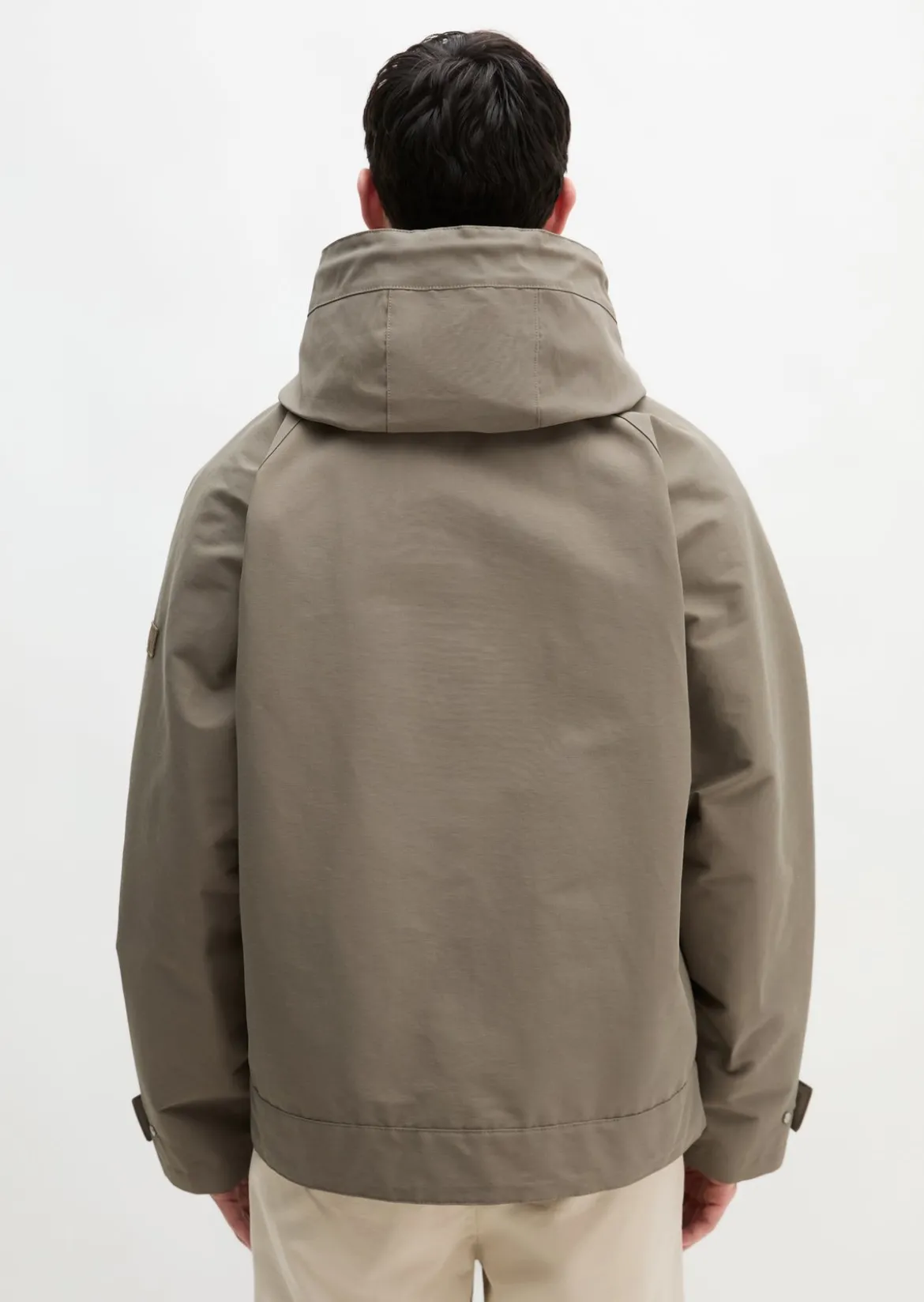 Kapuzenjacke loose aus wasserabweisendem Bio-Baumwoll-Canvas
