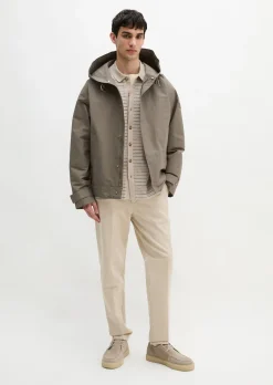 Kapuzenjacke loose aus wasserabweisendem Bio-Baumwoll-Canvas