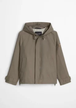 Kapuzenjacke loose aus wasserabweisendem Bio-Baumwoll-Canvas