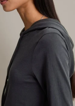 Kapuzen-Longsleeve relaxed aus weichem Single Jersey