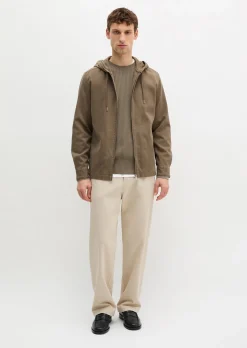 Kapuzen-Overshirt aus weichem Lyocell und Bio-Baumwolle