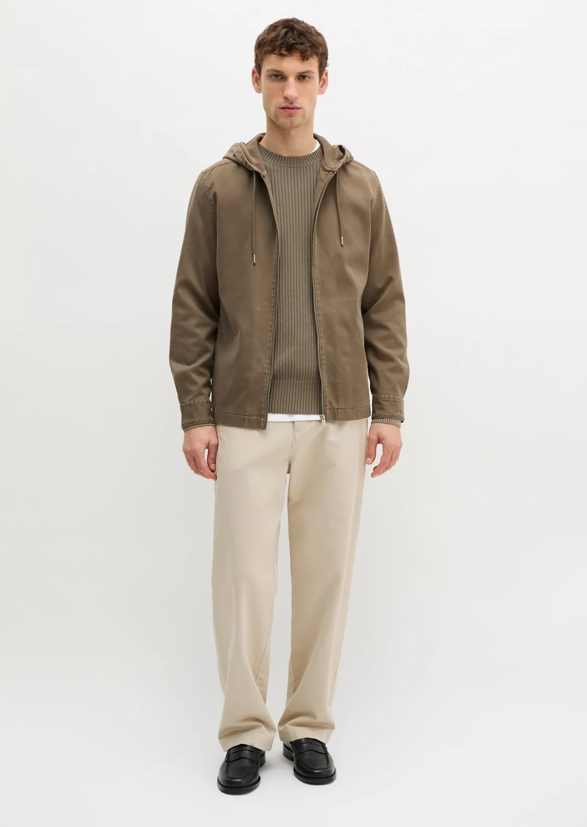 Kapuzen-Overshirt aus weichem Lyocell und Bio-Baumwolle