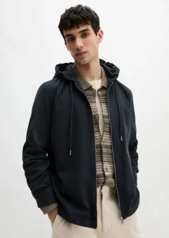Kapuzen-Overshirt aus weichem Lyocell und Bio-Baumwolle