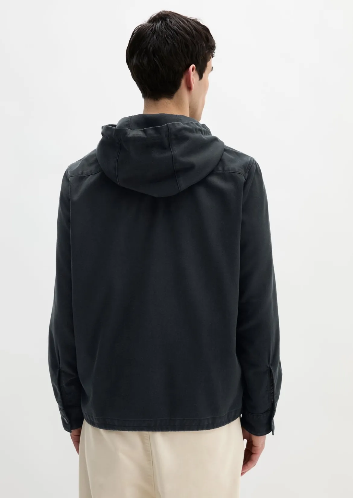 Kapuzen-Overshirt aus weichem Lyocell und Bio-Baumwolle