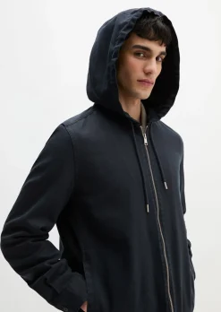 Kapuzen-Overshirt aus weichem Lyocell und Bio-Baumwolle