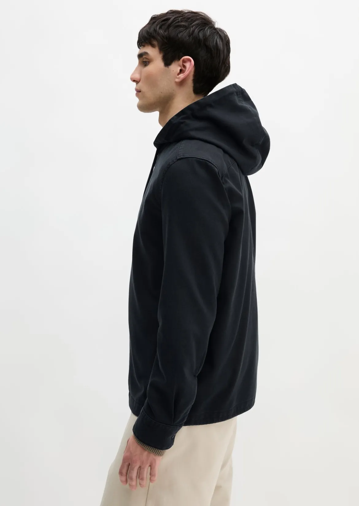 Kapuzen-Overshirt aus weichem Lyocell und Bio-Baumwolle