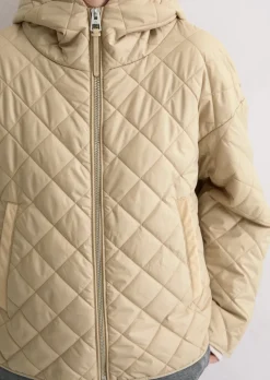 Kapuzen-Steppjacke relaxed aus recyceltem Polyester