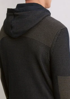 Kapuzen-Strickjacke regular aus Bio-Baumwolle