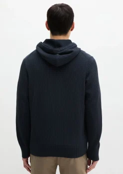 Kapuzen-Strickjacke regular aus reiner Bio-Baumwolle