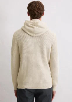Kapuzen-Strickjacke regular aus Bio-Baumwolle