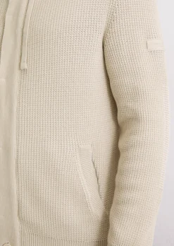 Kapuzen-Strickjacke regular aus Bio-Baumwolle