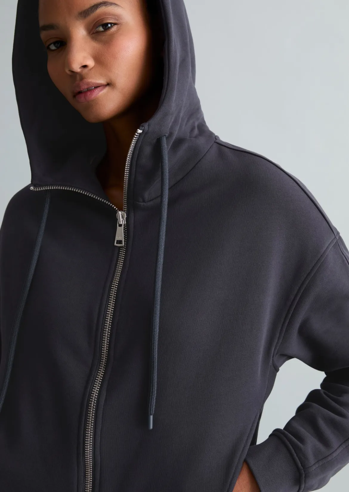 Kapuzen-Sweatjacke relaxed aus Organic Cotton