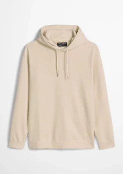 Kapuzen-Sweatshirt regular garment-dyed mit Logo-Print auf der Kapuze