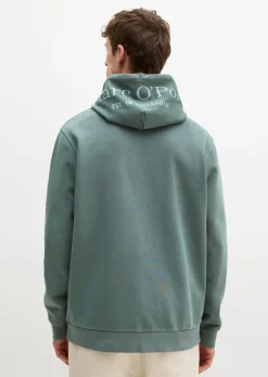 Kapuzen-Sweatshirt regular garment-dyed mit Logo-Print auf der Kapuze