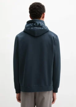 Kapuzen-Sweatshirt regular garment-dyed mit Logo-Print auf der Kapuze
