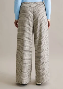 Karierte Hose wide mit recyceltem Polyester