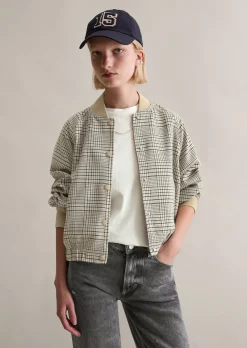 Karierter Blouson regular mit recyceltem Polyester